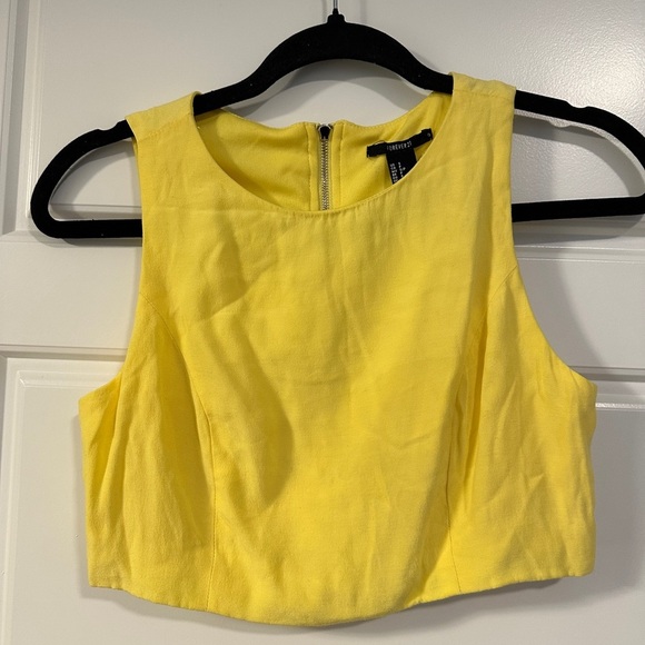 *3/$25* Forever 21 Yellow Crop Tank Top - Picture 1 of 3